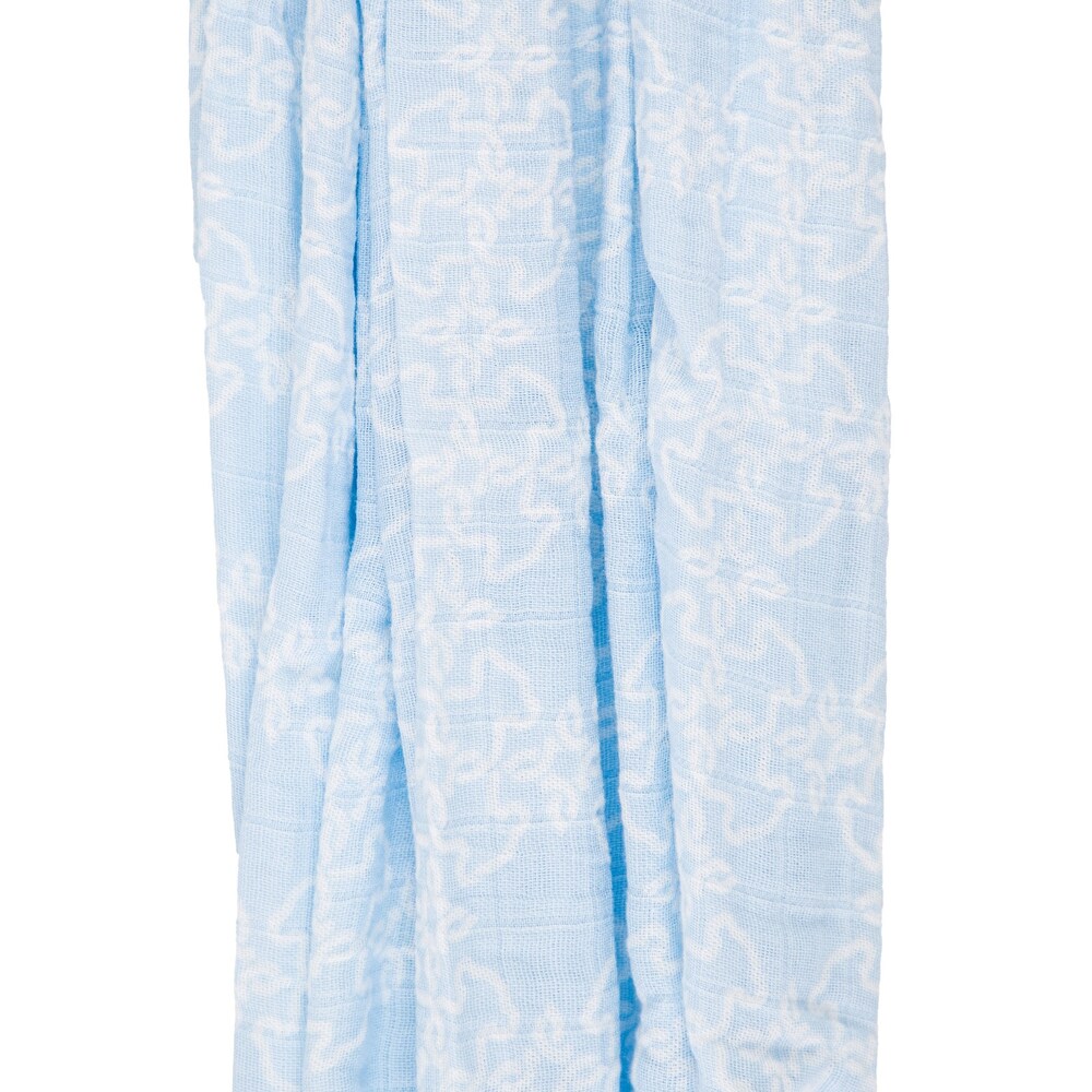 Muse muslin blanket with gauze cover in sky blue