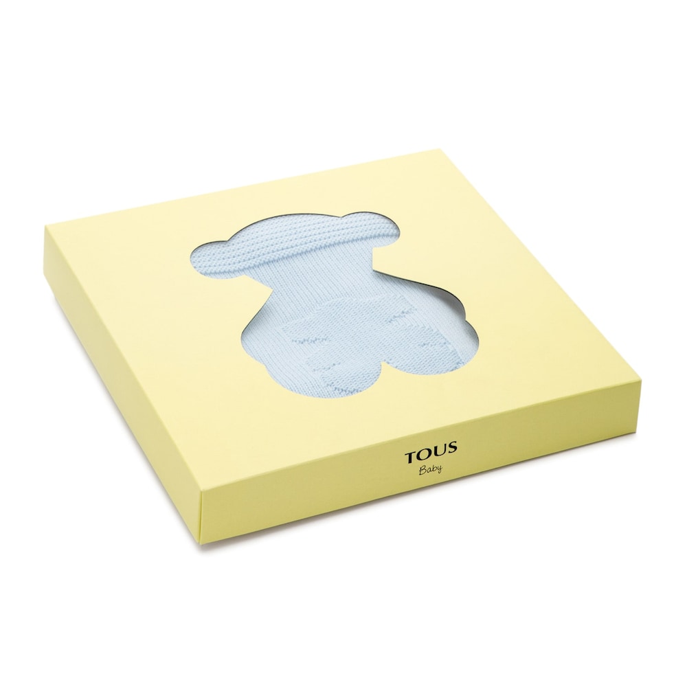 Nile stars and bears blanket in Sky Blue