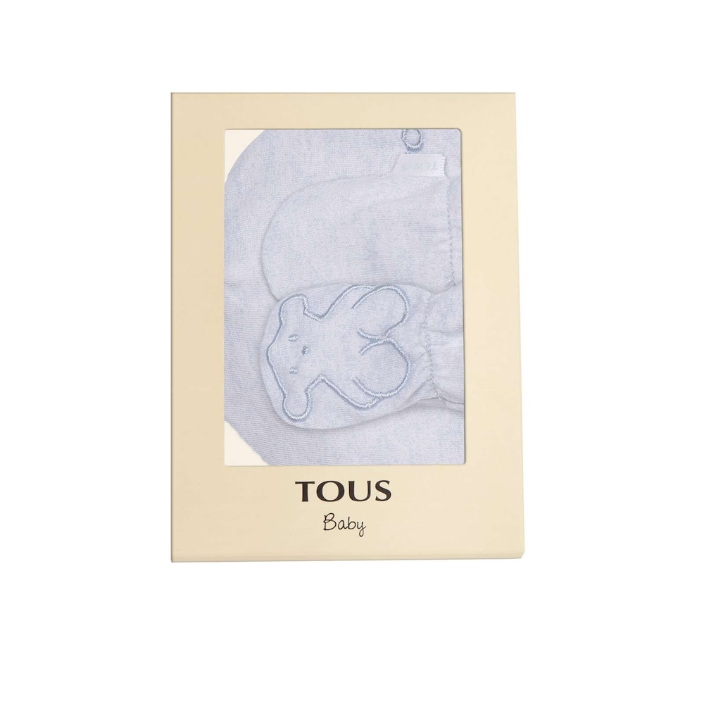 Conjunto de gorro e luvas Rise Melange Azul Celeste