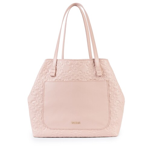 Large pink Leather Mossaic Tote Bag  image number 0