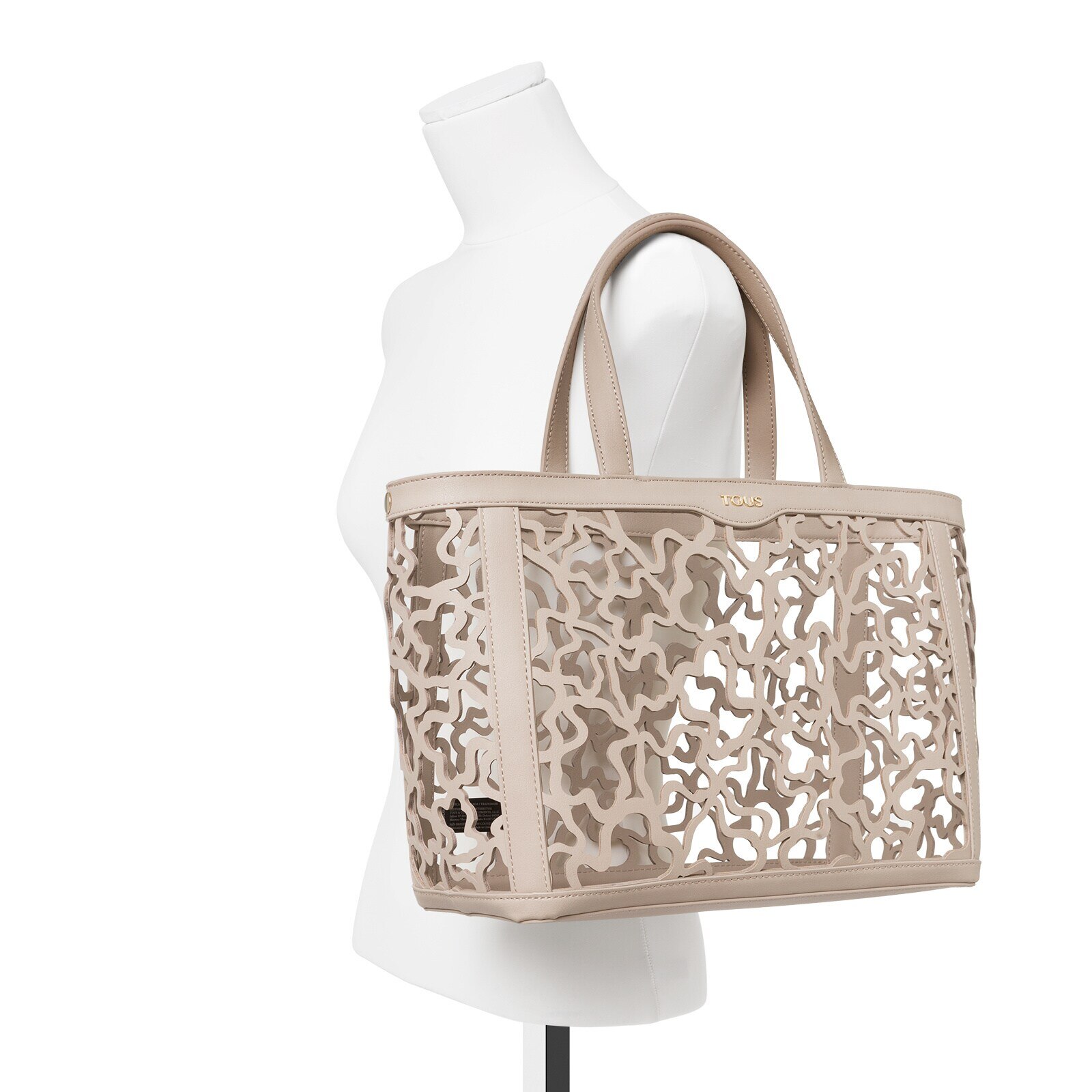 [SARTU] TYE TOTE BAG Taupe / 税込み Medium taupe colored Canvas Kaos Shock Tote bag | TOUS