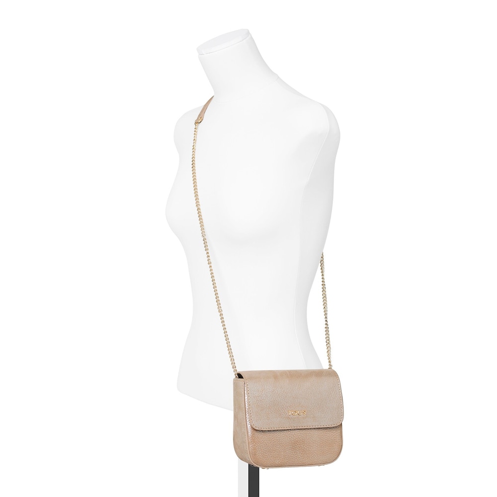Gold colored Leather Rene Crossbody bag image number 4