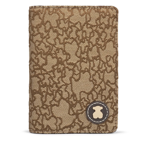 Funda de pasaporte Kaos Mini Jacquard camel image number 0