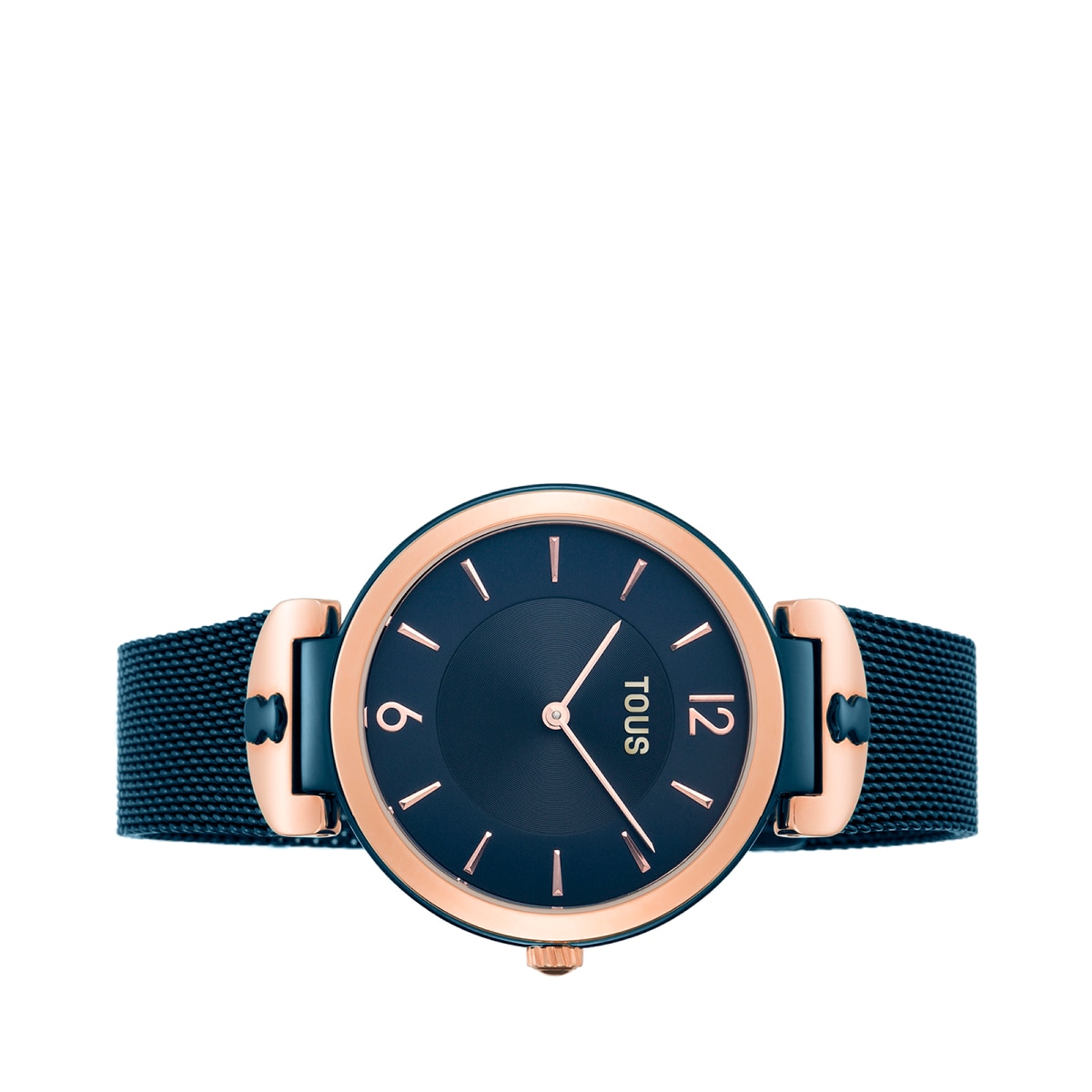 Two-tone rose and blue steel-IP S-Mesh Watch