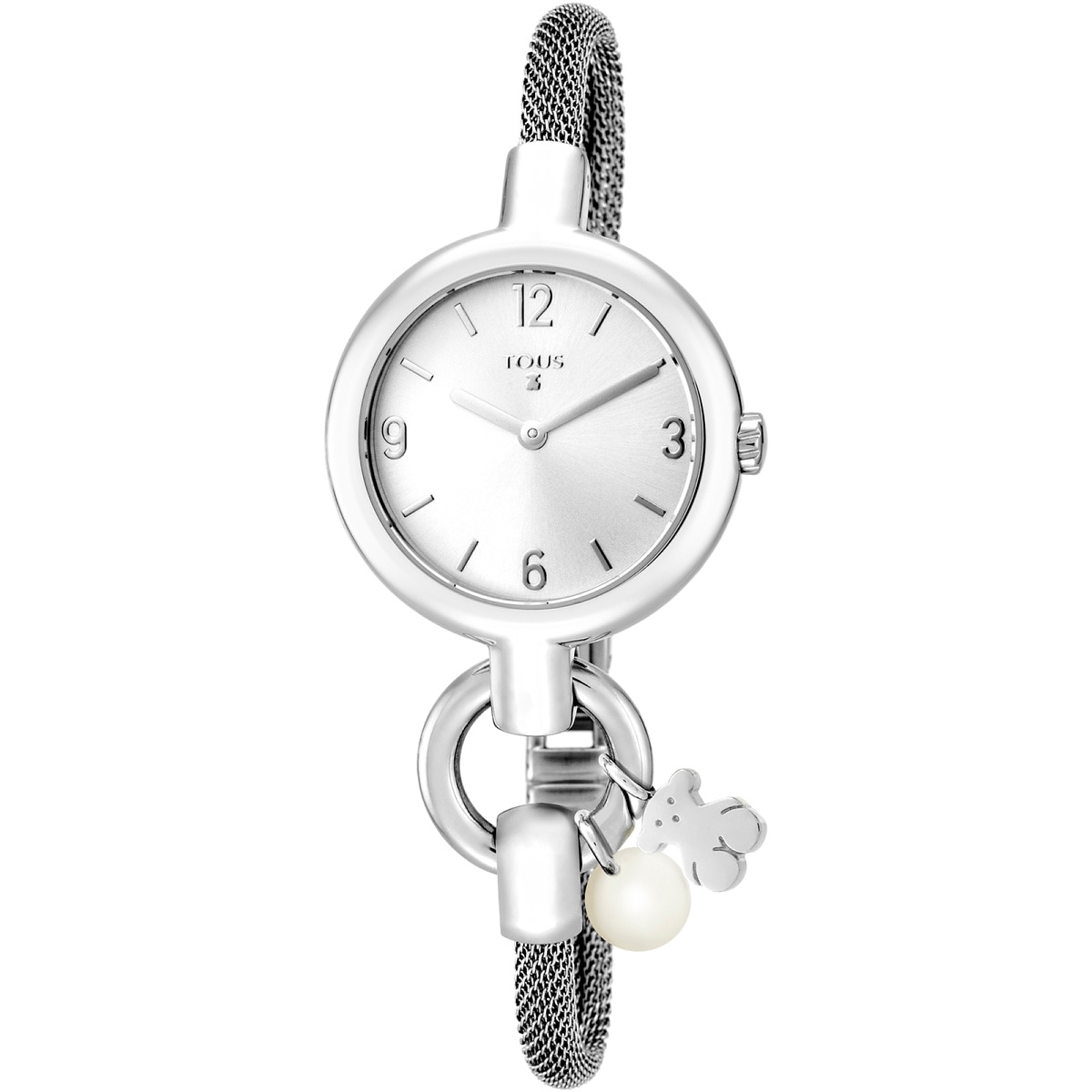 Reloj analógico Hold Charms de acero image number 0