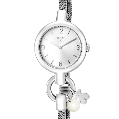 Reloj analógico Hold Charms de acero