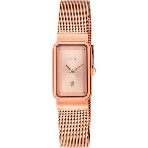 Rose IP Steel Squared Mesh Watch