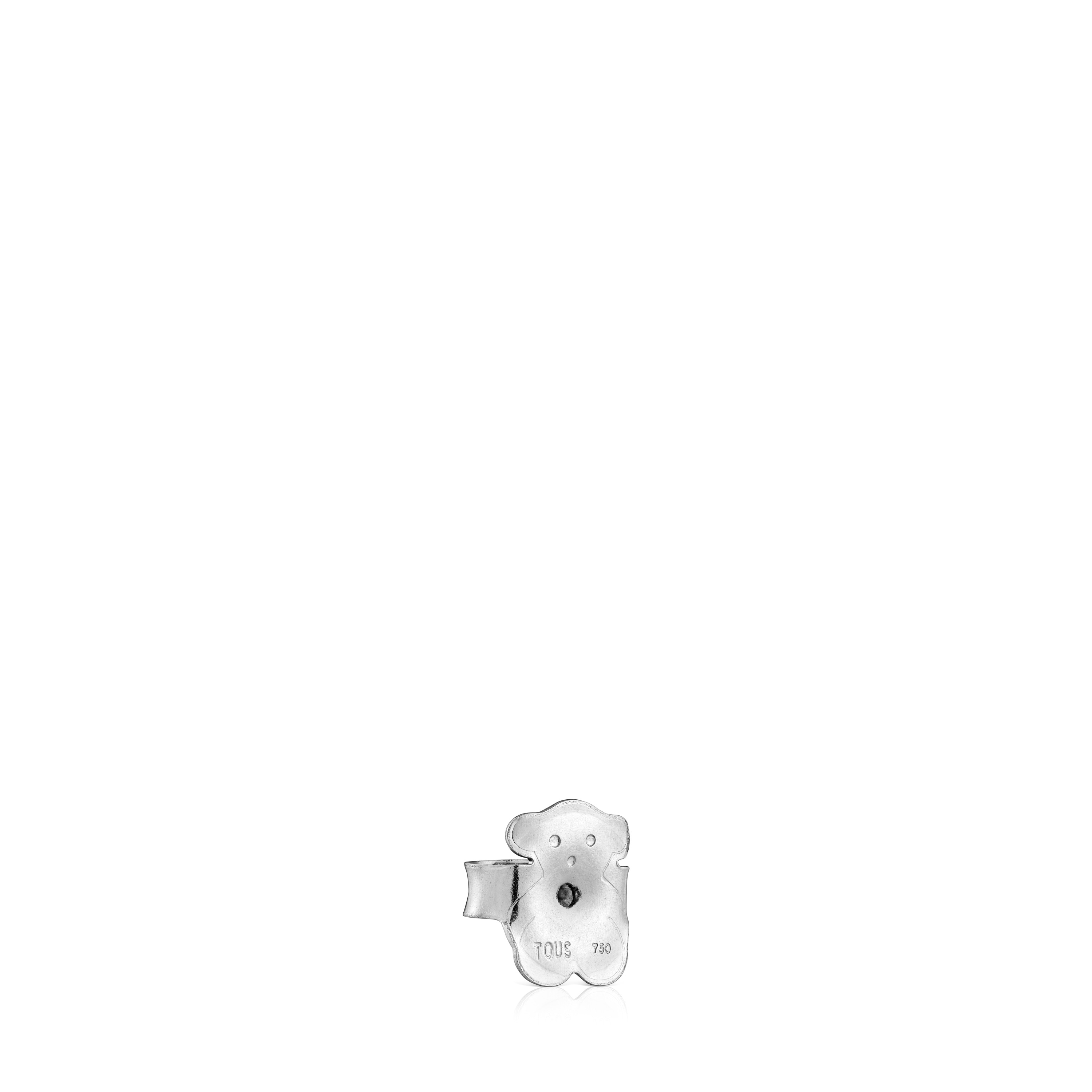 8.5 mm 18K white gold bear push back clasp