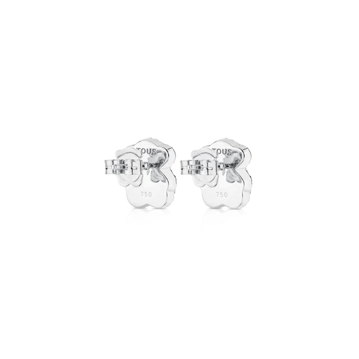 Gold TOUS Diamonds Earrings with faceted Onyx Bear motif and diamonds