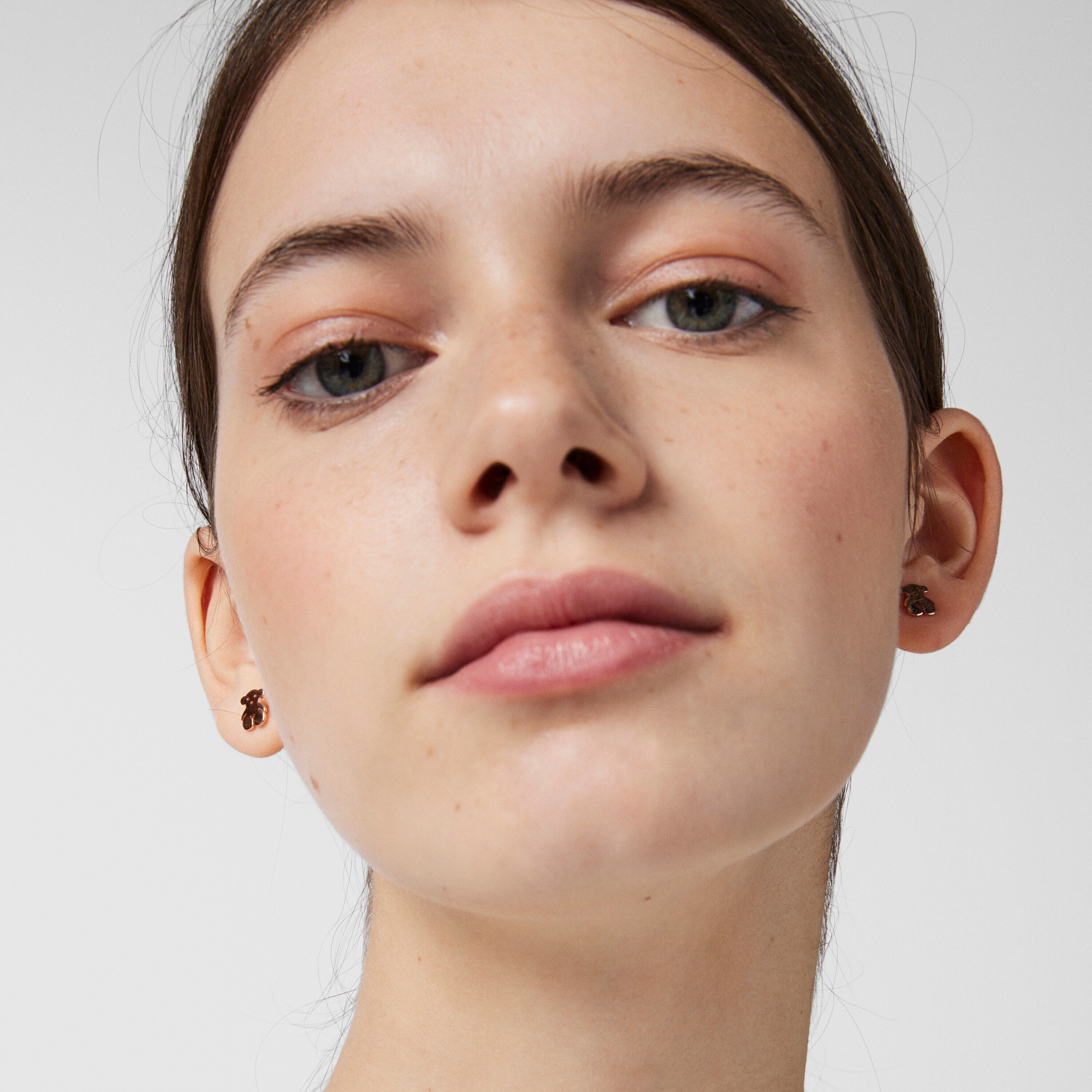 Rose Vermeil Silver Sweet Dolls Earrings