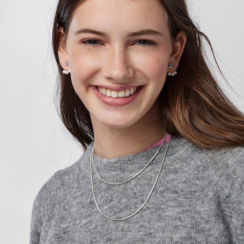 Collaret cord&oacute; de plata, 40 cm Chain