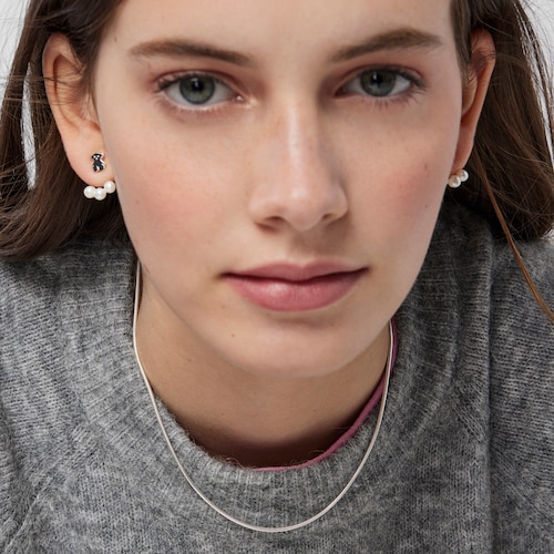 Collaret cord&oacute; de plata, 40 cm Chain