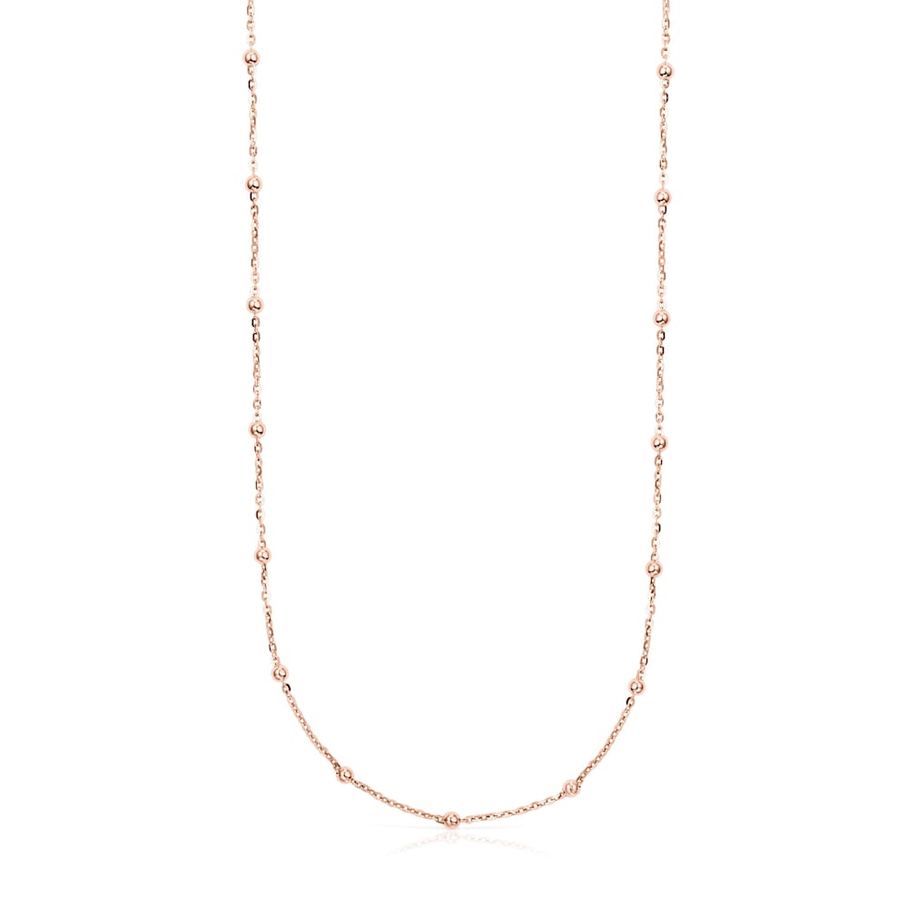 Rose Vermeil Silver TOUS Chain Choker 45cm
