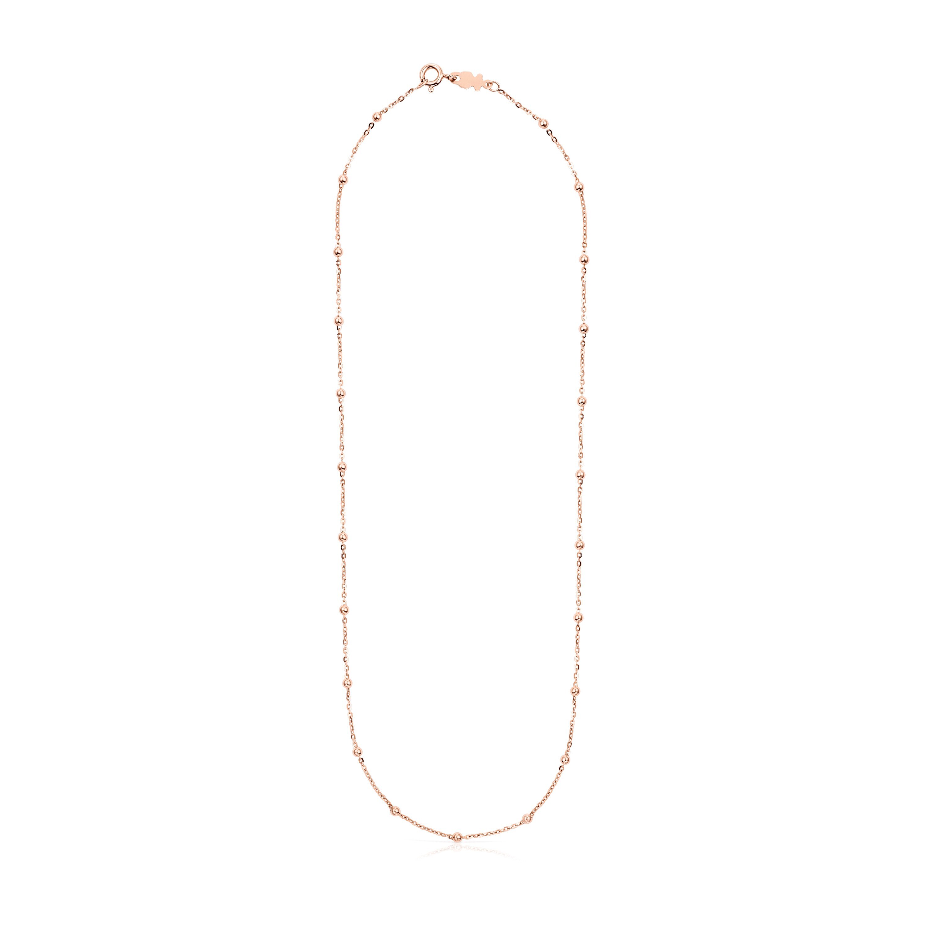 Rose Vermeil Silver TOUS Chain Choker 45cm.