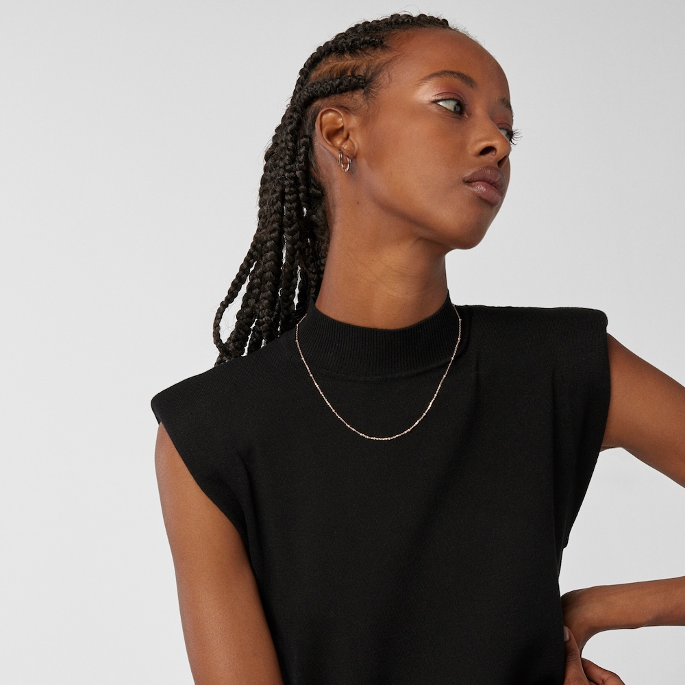 Obojkov&yacute; n&aacute;hrdeln&iacute;k TOUS Chain z růžově pozlacen&eacute;ho stř&iacute;bra