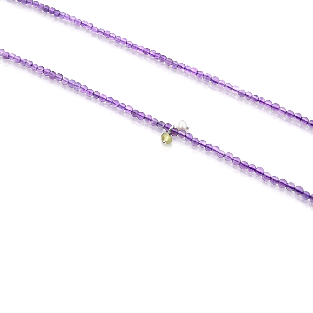 Collar Camille de Amatistas y Plata con Aventurina y Perla image number 1