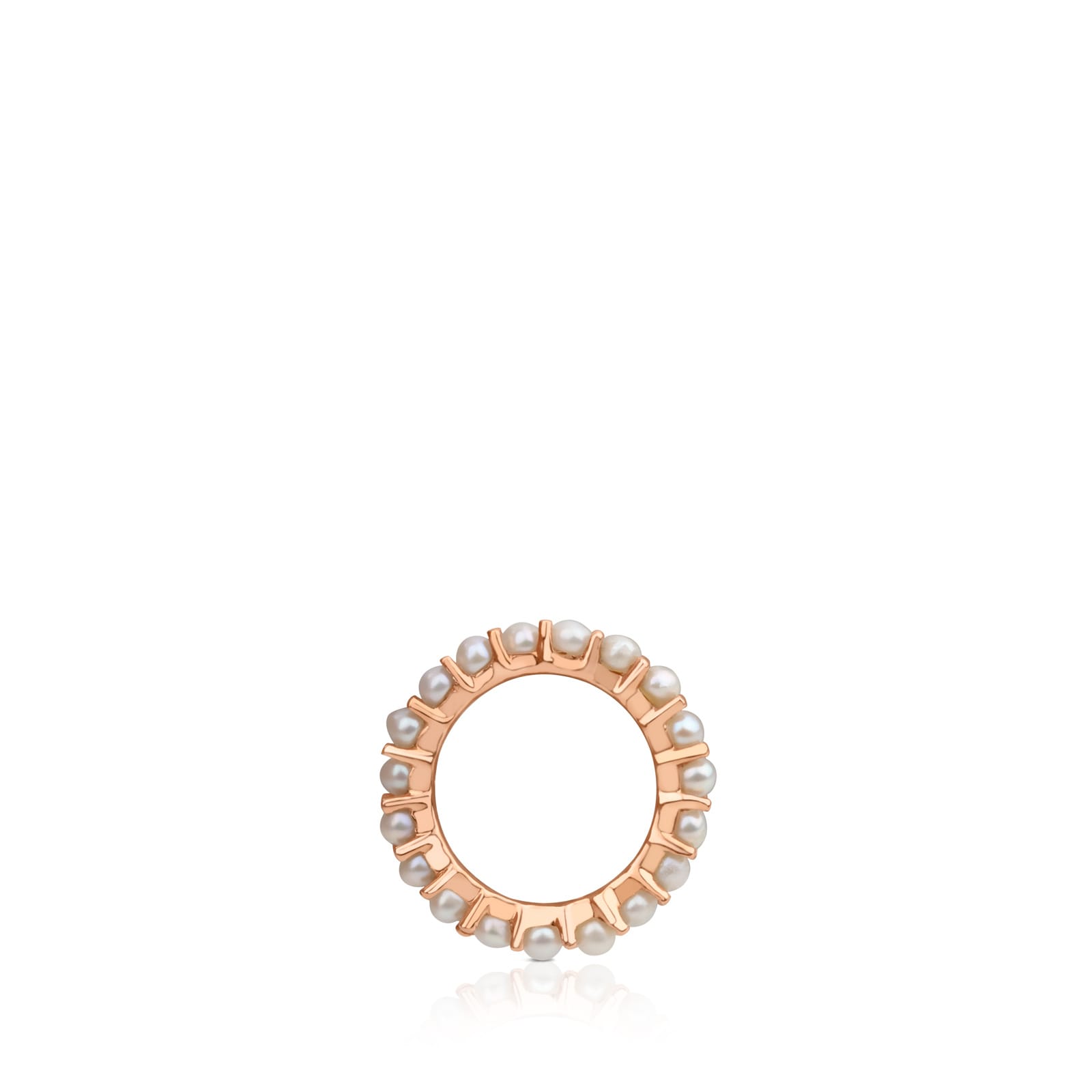 Large Rose 18K gold vermeil Shield Pendant with Pearls