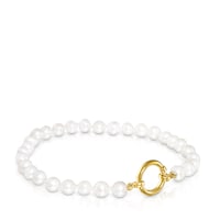 Pulsera de perlas y oro Hold