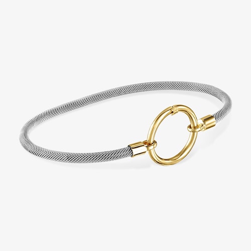 Pulsera de oro 18K y acero Hold