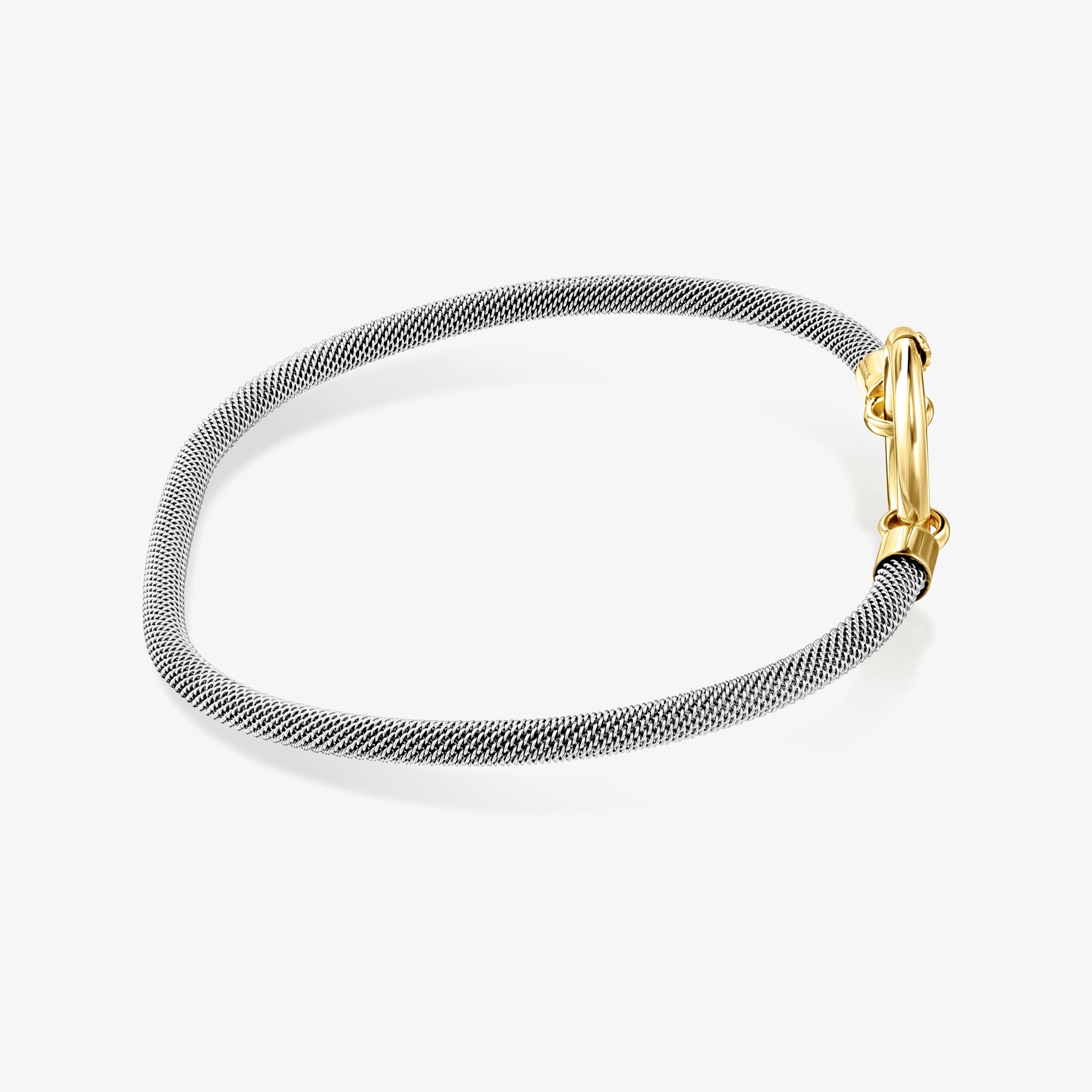 メッシュバングル Hold 18金ゴールド / スチール / 17mm | TOUS メッシュバングル Hold 18金ゴールド / スチール / 17mm | TOUS