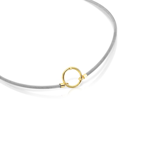 Colar Hold em Ouro e Aço