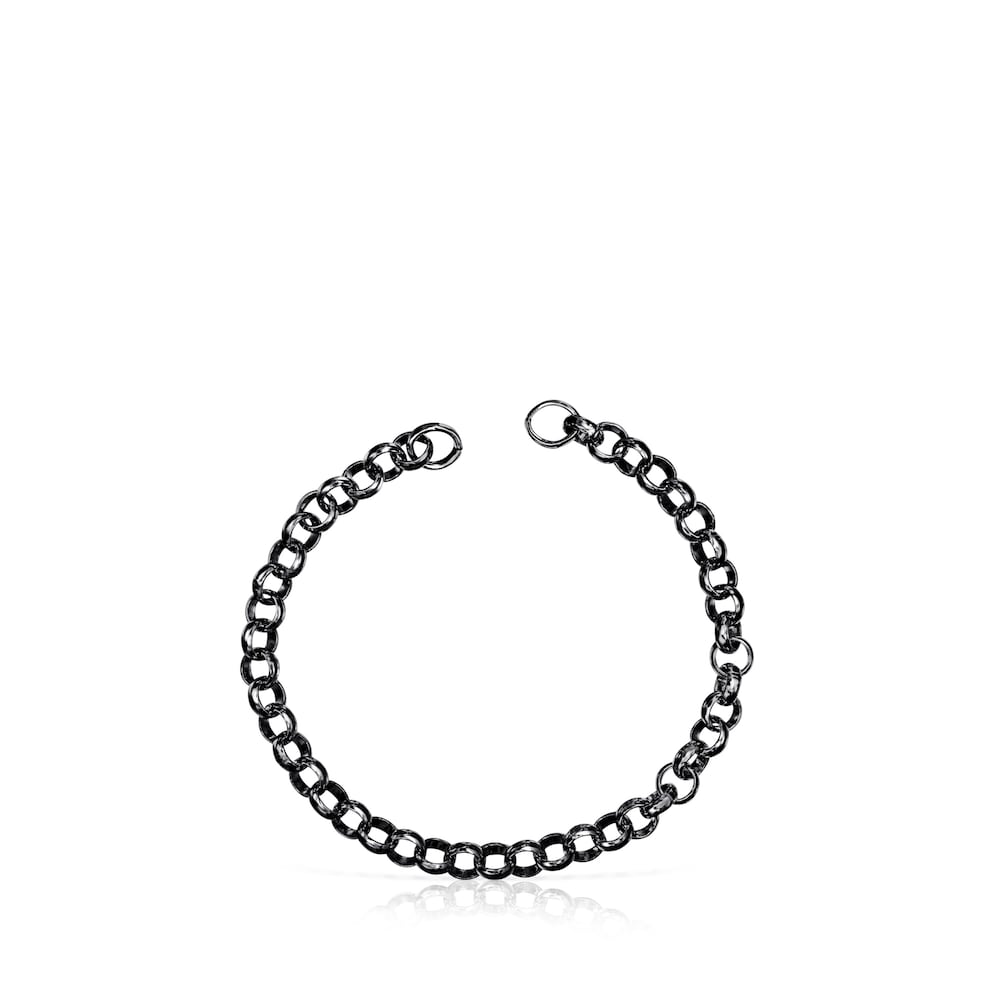 Pulsera de plata dark silver 17cm. Hold