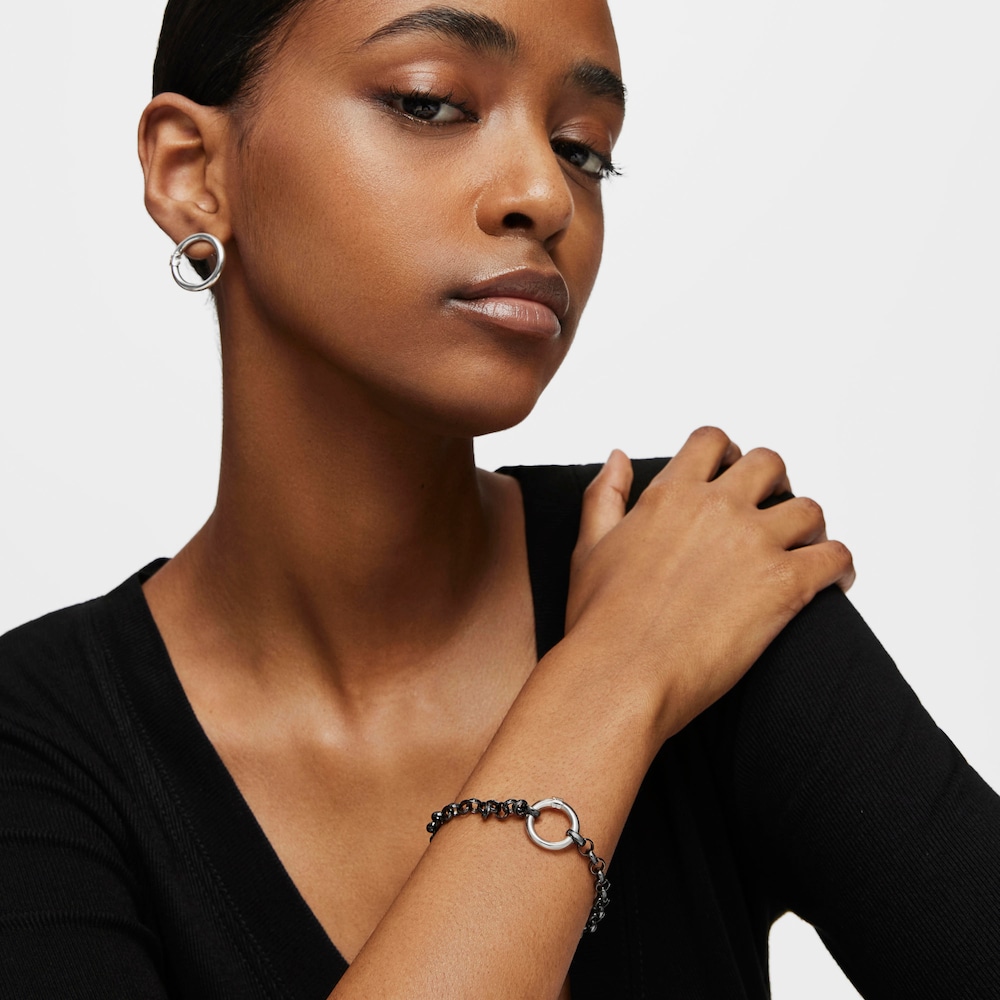 Pulsera de plata dark silver 17cm. Hold