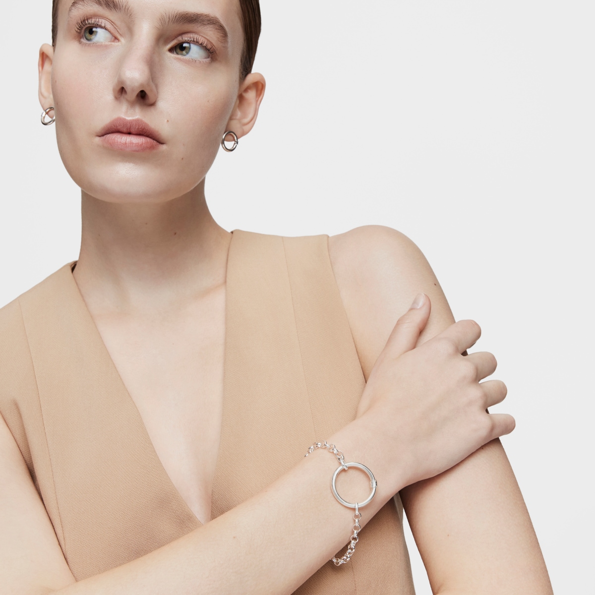 Silver TOUS Hold Bracelet 17cm