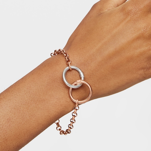 Rose Silver Vermeil TOUS Hold Bracelet 17cm