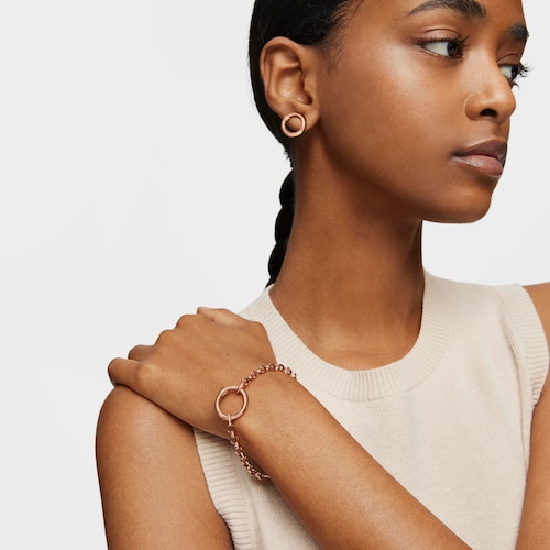 Rose Silver Vermeil TOUS Hold Bracelet 17cm