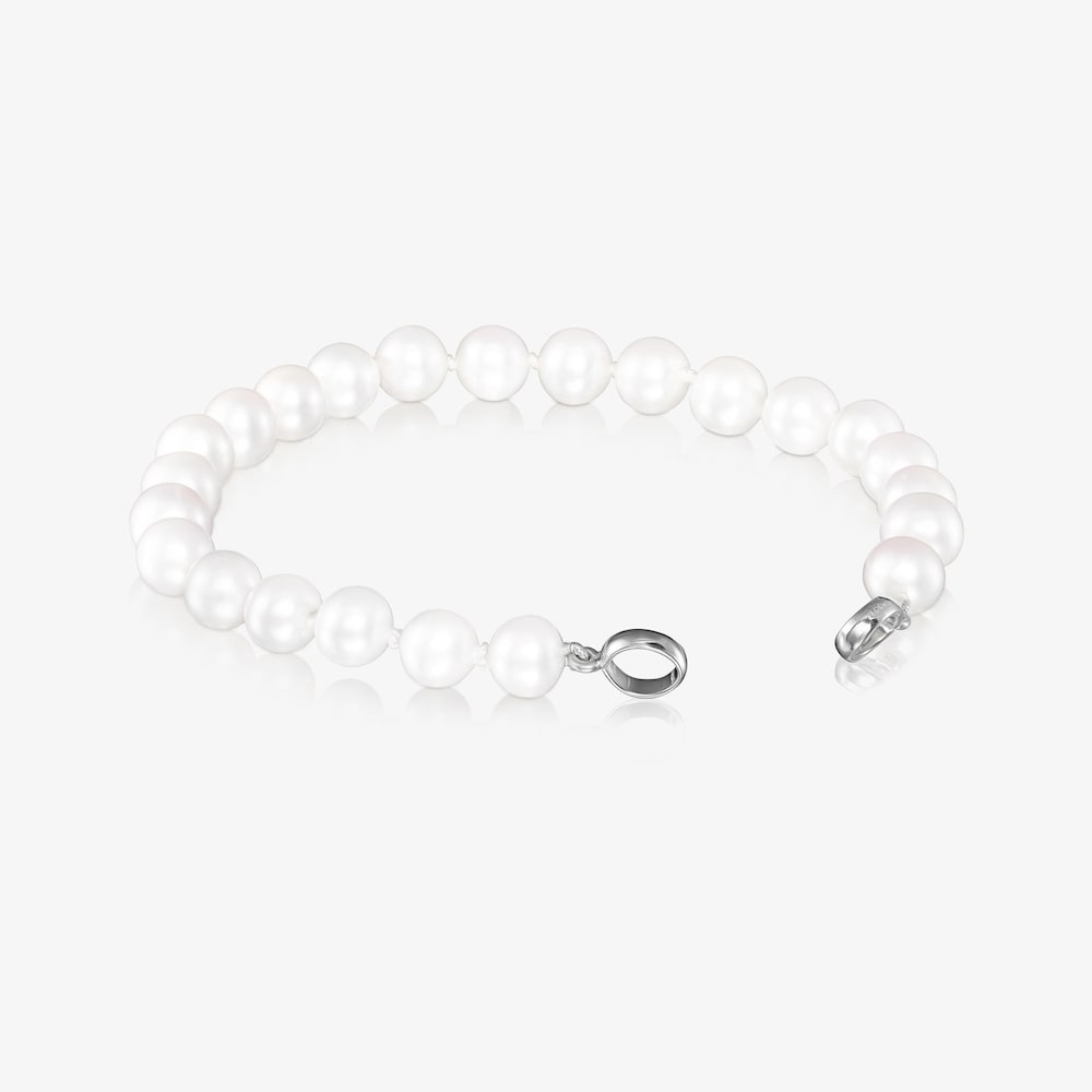 Pulsera de perlas y plata 17,5cm. Hold