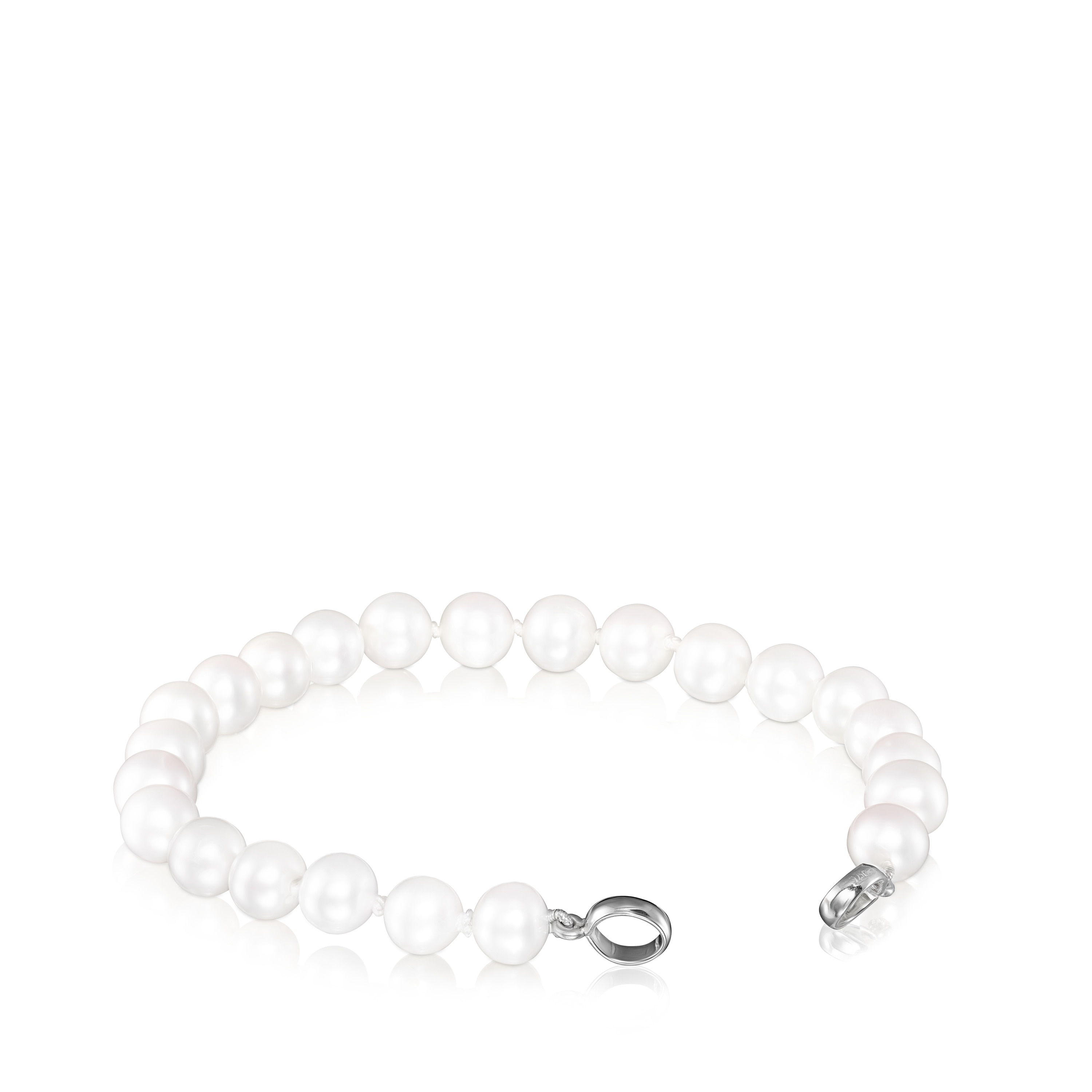 Silver TOUS Hold Bracelet with Pearls 17,5cm
