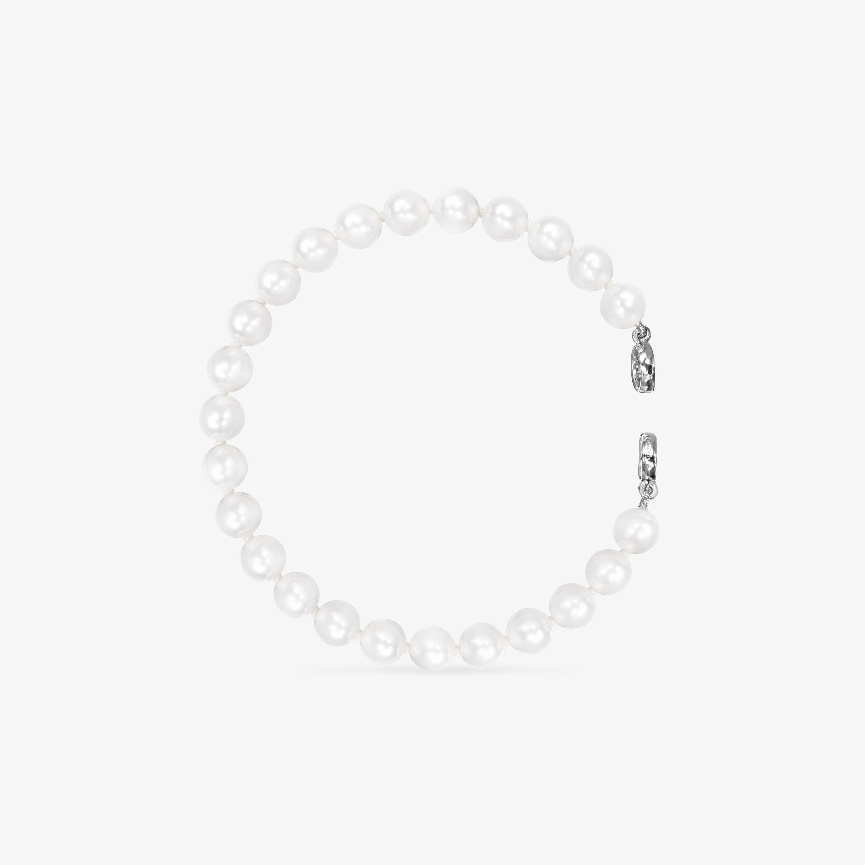 Silver TOUS Hold Bracelet with Pearls 17,5cm.