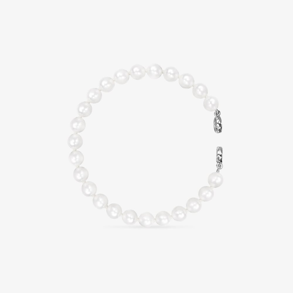Pulsera de perlas y plata 17,5cm. Hold