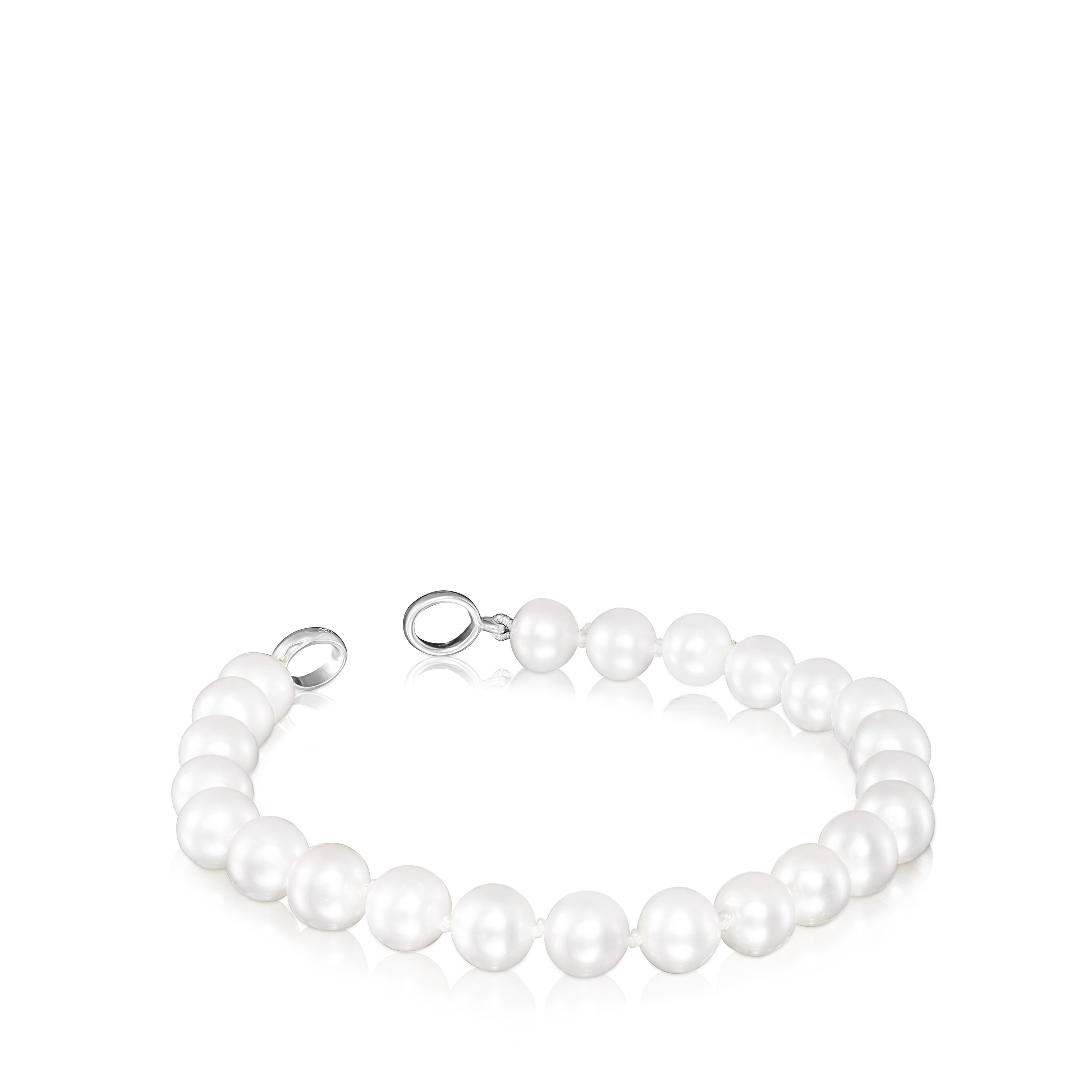 Silver TOUS Hold Bracelet with Pearls 17,5cm