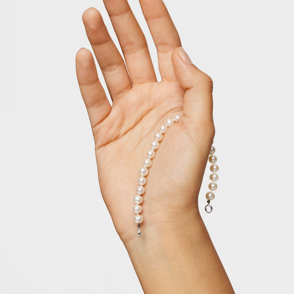 Pulsera de perlas y plata 17,5cm Hold
