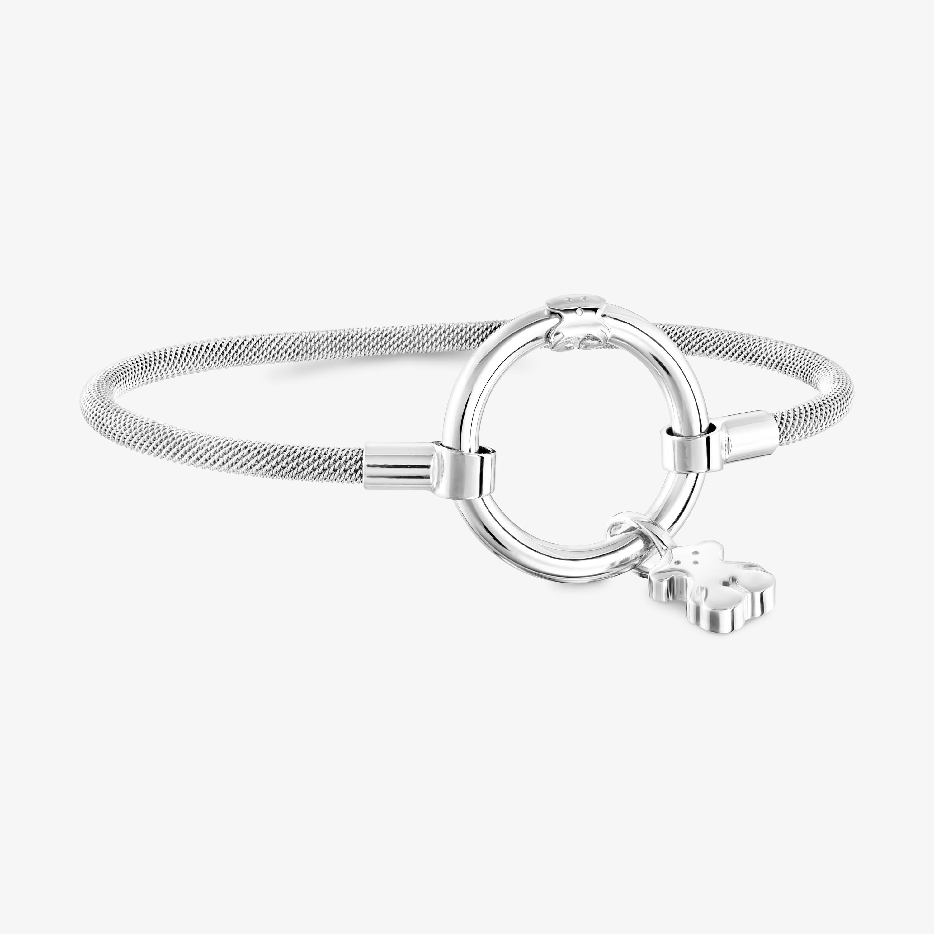 Silver and Steel Hold Bracelet