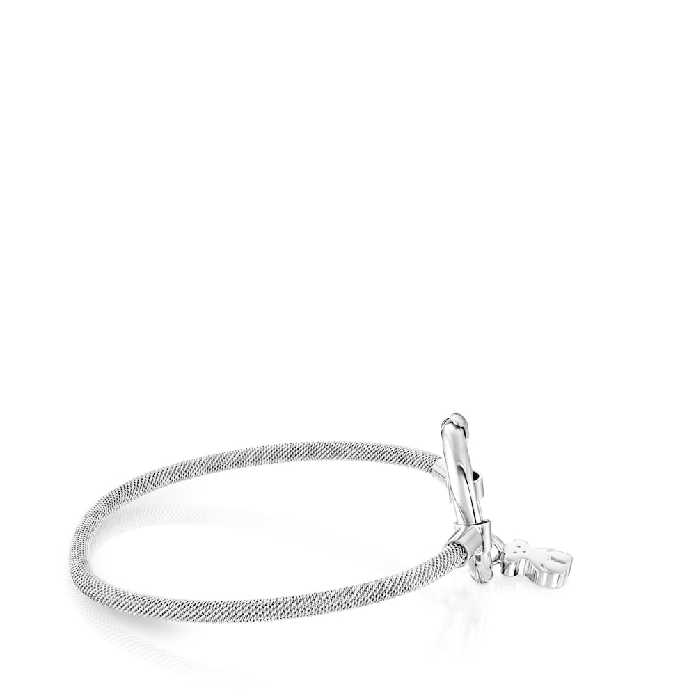 Pulsera de plata y acero Hold image number 1