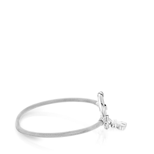 Silver and Steel Hold Bracelet