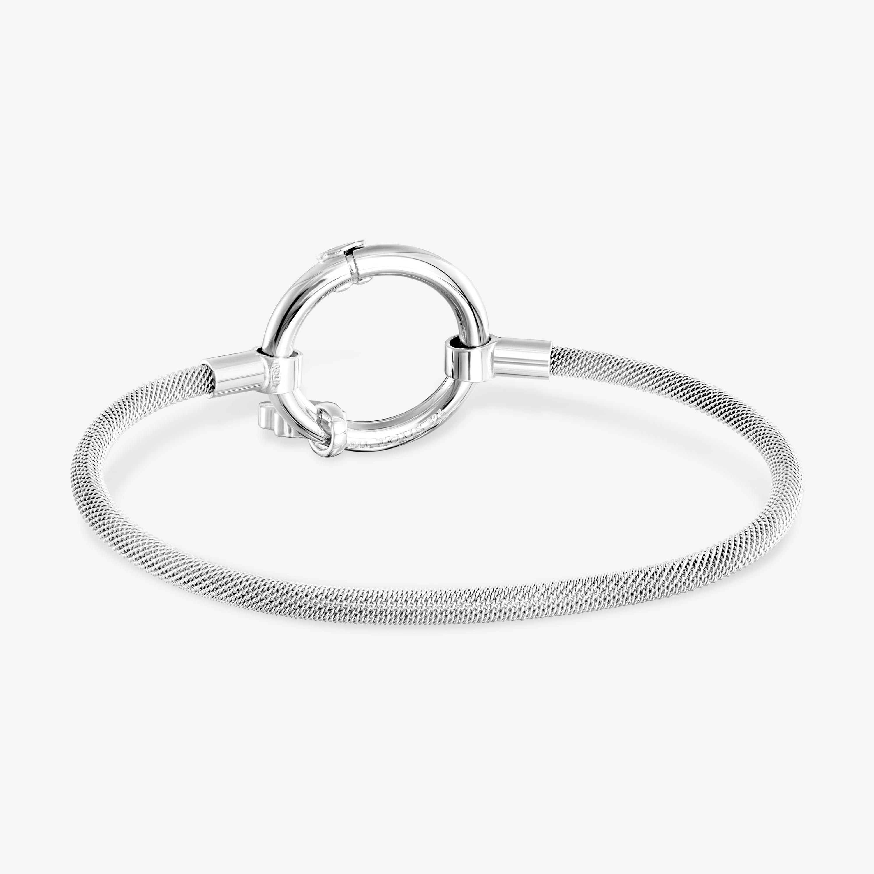 Silver and Steel Hold Bracelet