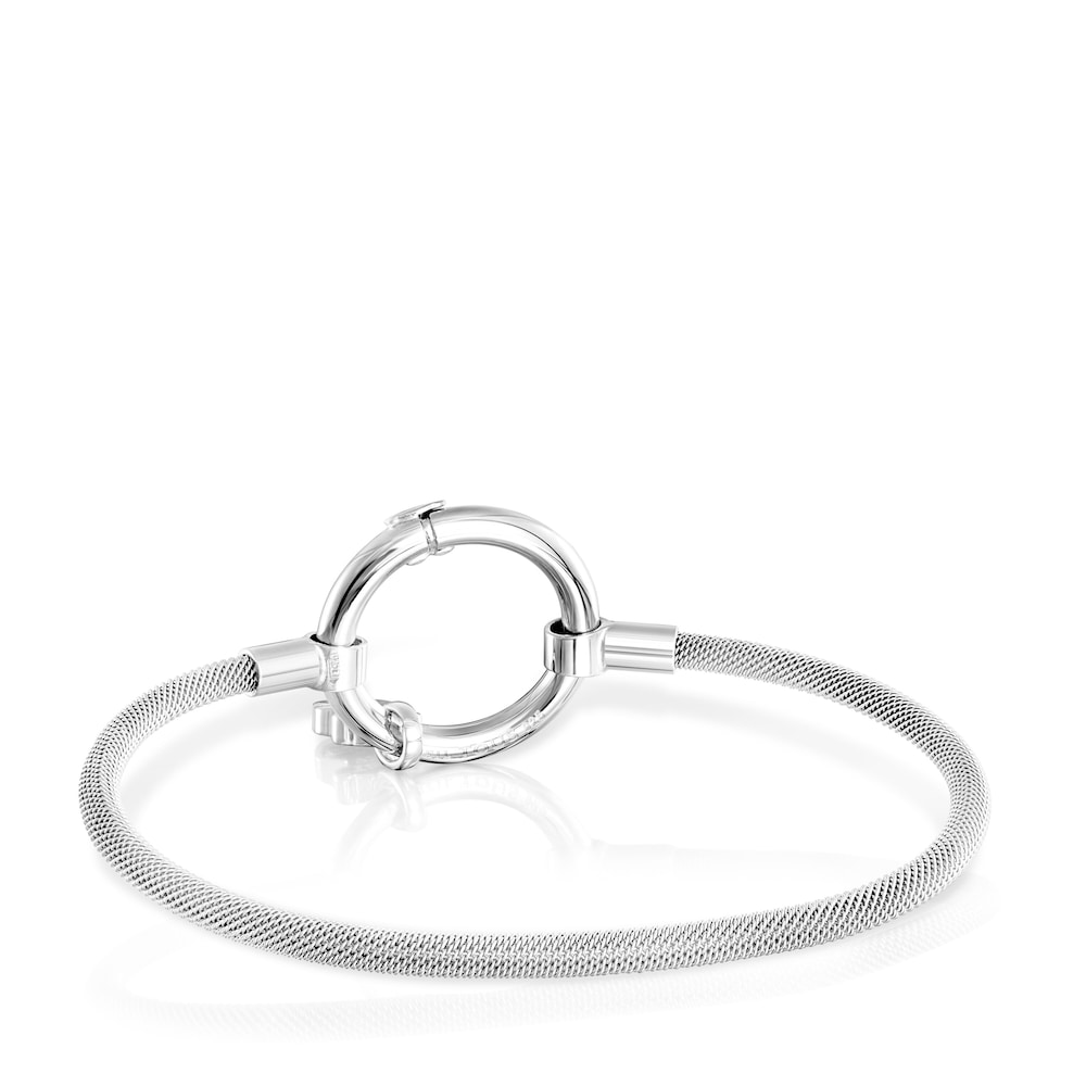 Pulsera de plata y acero Hold image number 2
