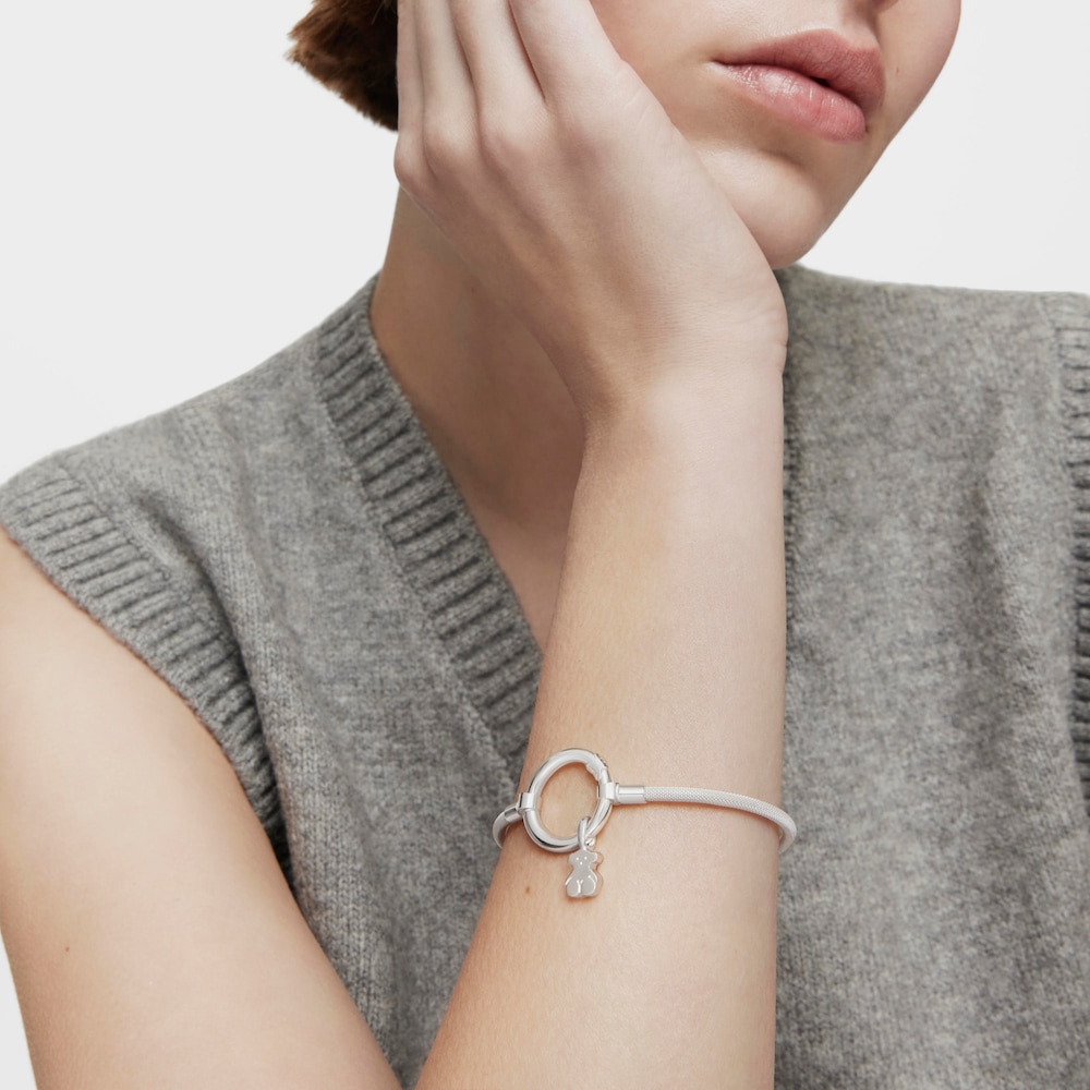 Pulsera de plata y acero Hold