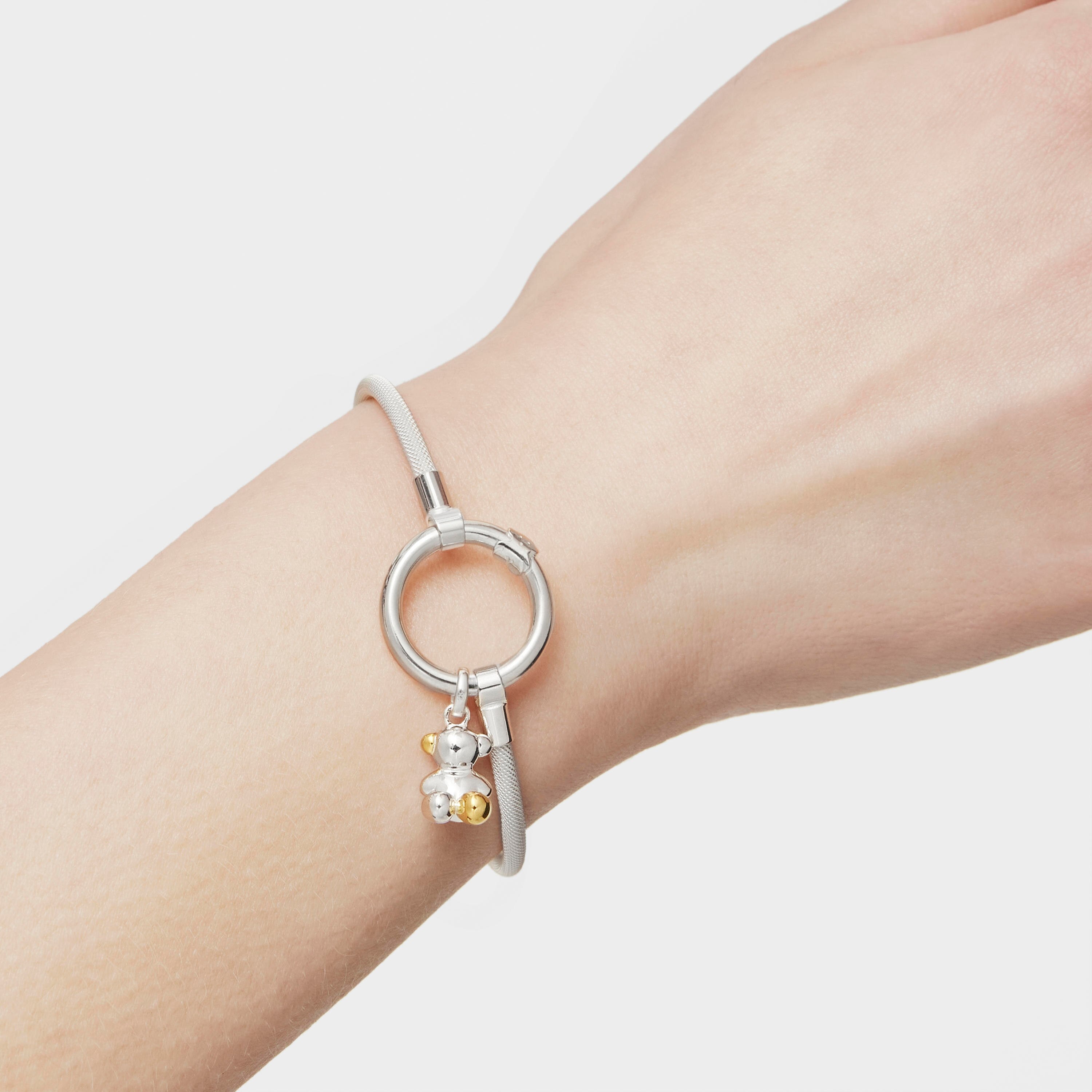 Silver and Steel Hold Bracelet