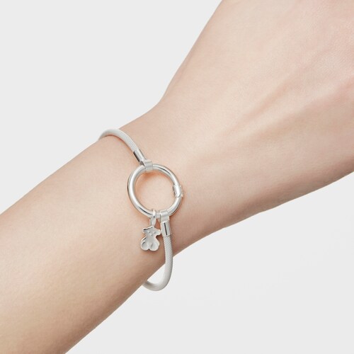Silver and Steel Hold Bracelet
