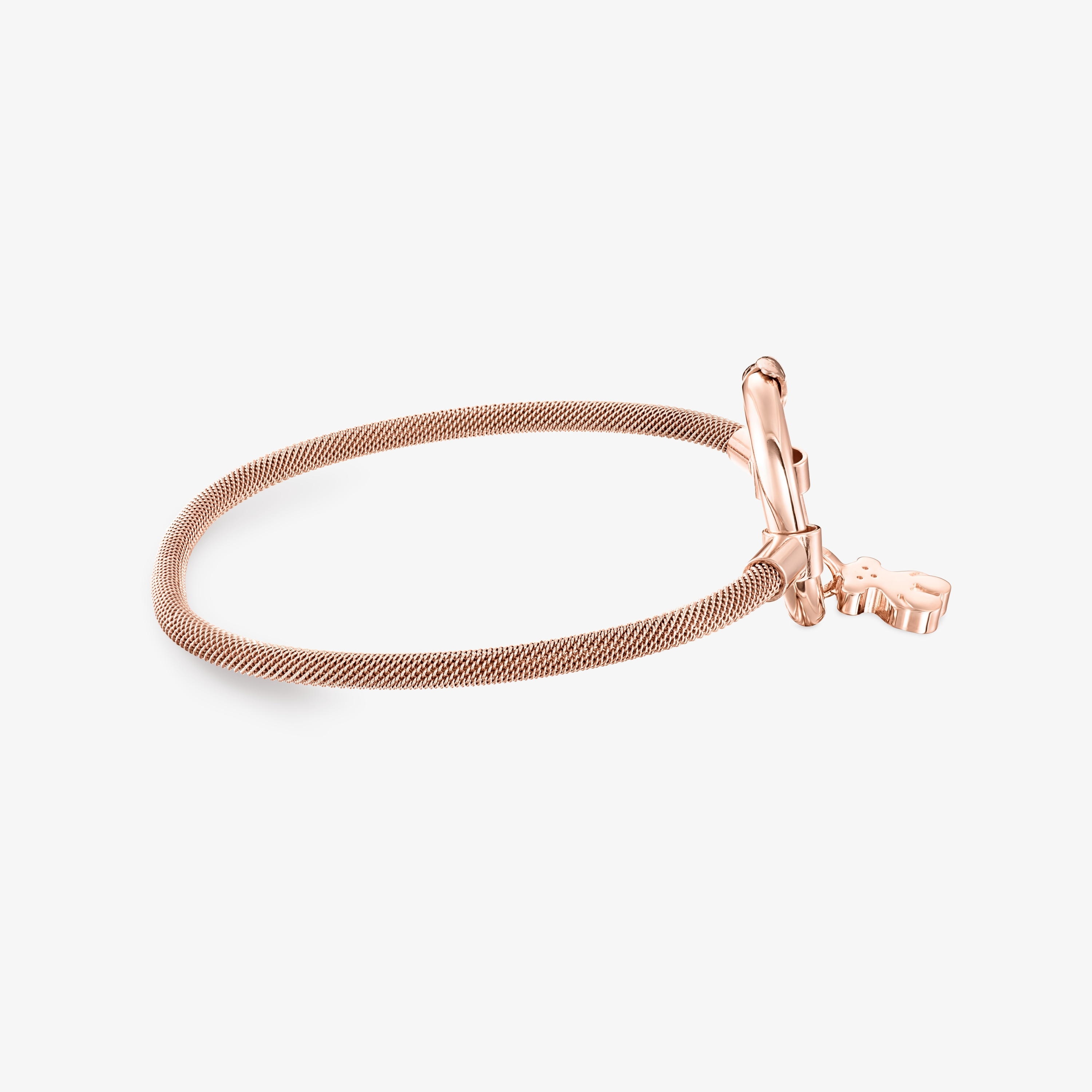 Rose 18K gold vermeil and rose IP Steel Hold Bracelet