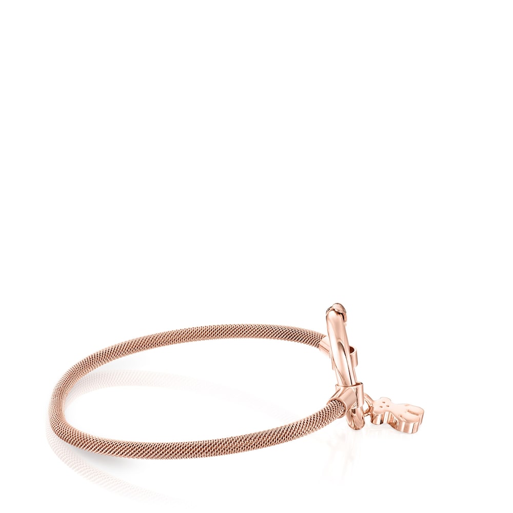 Rose Vermeil Silver and rose IP Steel Hold Bracelet