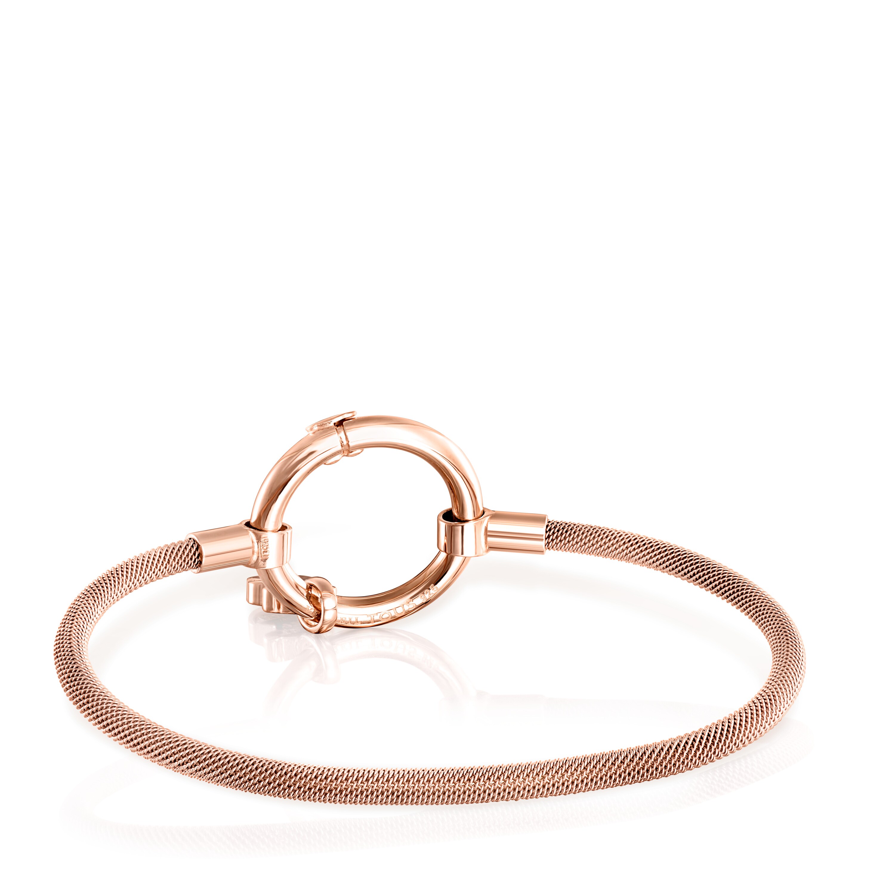 Rose Vermeil Silver and rose IP Steel Hold Bracelet