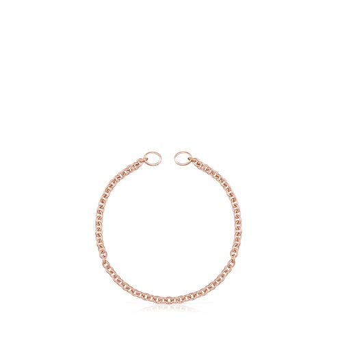 Pulsera TOUS Hold con baño de oro rosa 18 kt sobre plata 17 cm
