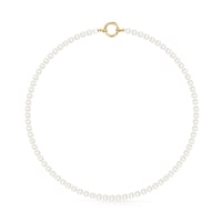Gold Hold Necklace with Pearls