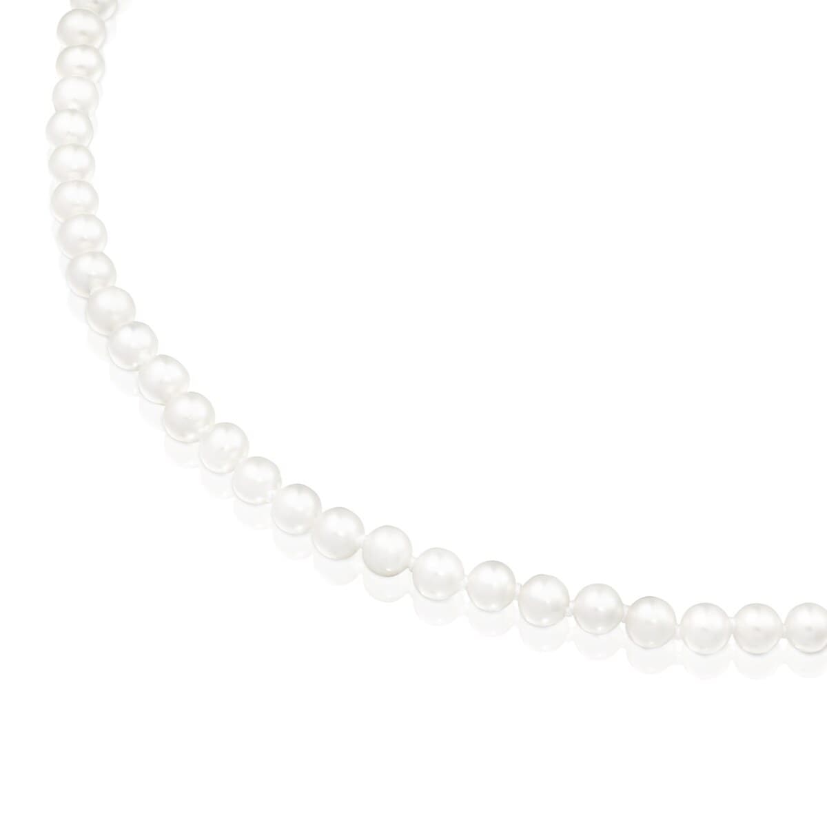Gold Hold Necklace with Pearls
